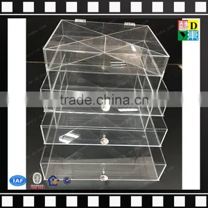 2016 Manufacturer Supply 3/4/5/6 Drawer Acrylic Makeup Organizer Wholesale thumbnail-6