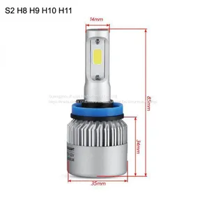 Led Headlight COB 4000LM/8000LM S2 H8 H9 H11 Cob Led Car Headlight High/low 72w 8000lm 2.5a Led Car Headlight thumbnail-4
