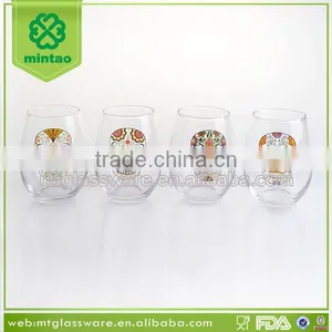 Smile Skull Decal Drinking Water Glass Cup thumbnail-1
