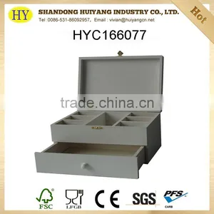 FSC Custom Small Wooden Sewing Box for Girls With Flexible Handle Wholesale thumbnail-3