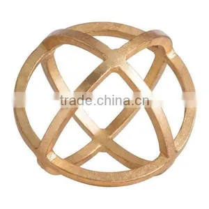 Golden Unique Round Ball Shape Sculpture thumbnail-1