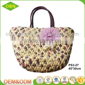 Latest Design Suit to Ladies Tote Bag Cheap Hand-woven Nature Straw Beach Bag Basket Bag thumbnail-4