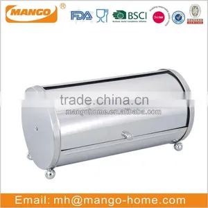 Red Round Shape Stainless Steel Bread Storage Bin thumbnail-2