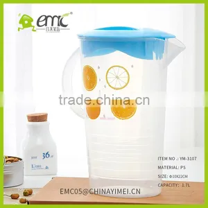 PP Cold Kettle With Lid Transparent Water Bottle Juice and Tea Bottle thumbnail-5
