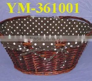 Full Wicker Shopping Basket thumbnail-1