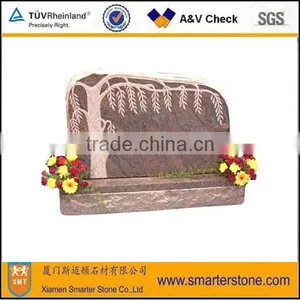 Tree Style Red Tombstone Gravestone Granite Monument Natural Granite thumbnail-1