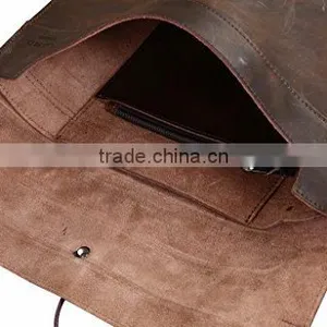 Crazy Horse Genuine Leather Clutch Briefcase Laptop Bag for MacBook Air or Apple Ipad thumbnail-3