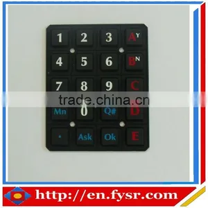 High Quality Membrane Silicone Rubber Press Keypad With Carbon Pills thumbnail-3