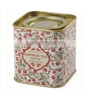 Small Square Loose Tea Tin Box thumbnail-1