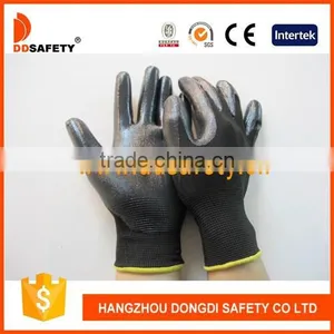 DDSAFETY 13 Gauge Black Nylon Shell Black Nitrile Glove thumbnail-1