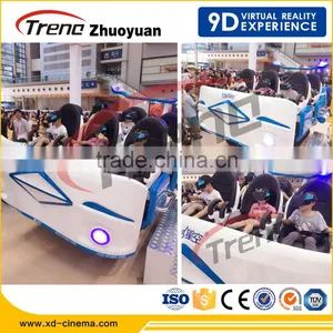 Amusement Park Equipment New Blue and White 9dvr Treno 9d vr Simulator thumbnail-2