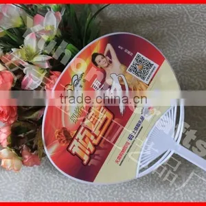 Round Customized Plastic Paper Hand Fan thumbnail-3