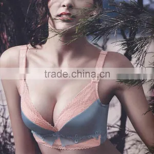 Comfortable High Quality New Design Underwear Panty Unwired Sexy Bra Set thumbnail-1