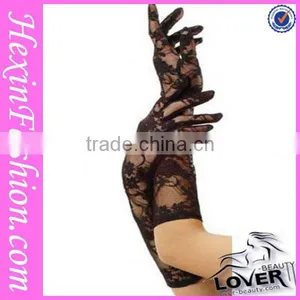 Black Elegant Length Lace Long Gloves Importers thumbnail-1