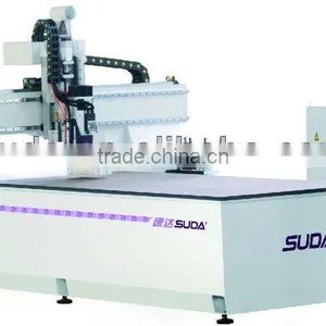 SUDA Hot Sale Auto Tools Changer CNC ROUTER,side Feeding Material Woodworking Machine for Furniture thumbnail-1
