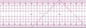 China High Quality Transplant 1.2mm Thickness Sandwich Line 5*50cm Plastic Quilting Ruler for Tailor Design#8007 thumbnail-1