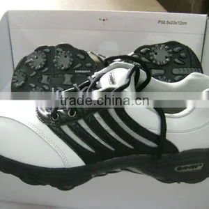 High Top Brand Children Golf Shoes With Spike Use Rubber and Genuine Leather for Kids With Family Business Sports on the Grass thumbnail-1