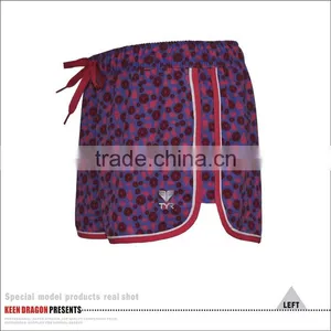 High Quality Girls Gym Shorts Sublimation Print Womens Running Shorts thumbnail-3