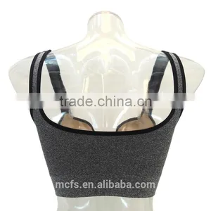 Grey Push up Bra Underwear Sexy Women Lingerie Bra Top Seamless Plain Sport Bra thumbnail-3