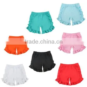 Best-selling Boutique Baby Clothing Infant&toddler Clothes Baby Icing Ruffle Solid Blank Infant Baby Shorts thumbnail-1