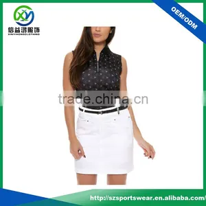 New Arrival White Perfect Fit Mid-rise Waist With Belt Loops Golf Lady Skort thumbnail-1