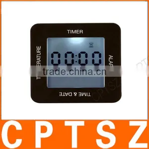 Multi-functional Digital 4 Sided Rotating Alarm Clock Timer Calendar Display Time Date Temperature thumbnail-4