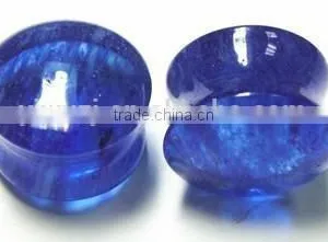 2015 Newest High Quality Double Flare Glass Ear Plug More Color Choose thumbnail-3