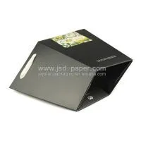 Custom Logo Printing 400 Gsm Matt Black Paper Flower Box thumbnail-3