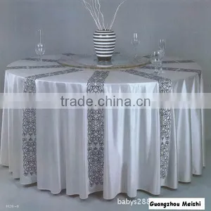 100% Polyster White Hotel Table Cloth and Chair Cover thumbnail-2
