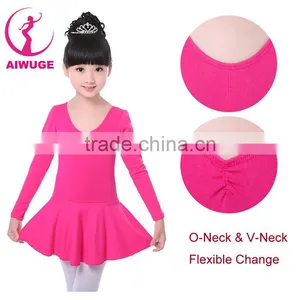 Cotton Leotards Ballet Practice Dance Dress Cotton Spandex Gymnastics Leotards thumbnail-1