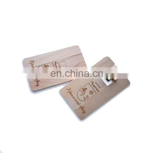 Wholesale Good Quality Wooden Gift USB Card 2.0 Flash Drive thumbnail-1