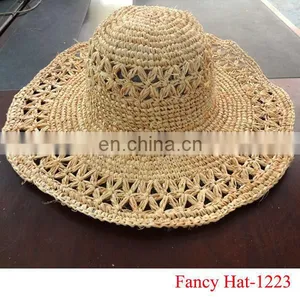 Fashion Summer Skimmer Boater Straw Hat Wholesale thumbnail-1