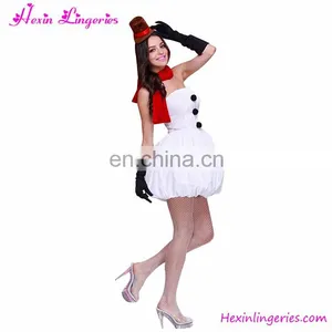 Wholesale Freeshipping Cheap Adult White Christmas Party Costumes With Hats thumbnail-3