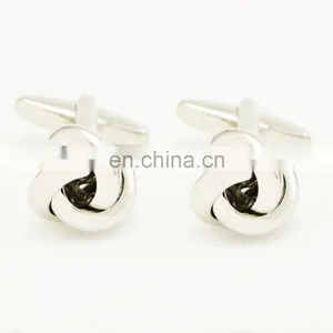 Gold Plated Fashion Design Men Silver Knot Cufflinks thumbnail-1