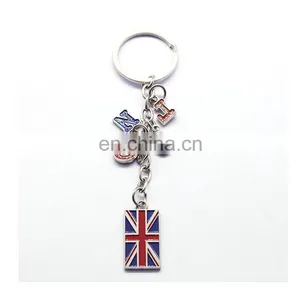 Polished Nickel Key Shape Keychain thumbnail-3