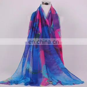 Scarf Factory Bulk Wholesale China Woman's Voile Scarf thumbnail-2