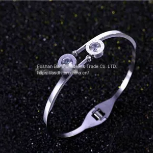 Gold Rose Gold Silver PVD Plating Womens Stainless Steel Bracelet Armbånd Esposas thumbnail-2