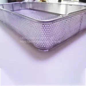 Custom 304 Stainless Steel Medical Disinfection Basket thumbnail-3