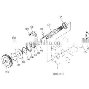 Diesel Engine Parts V2003 19077-1602-0 19077-1617-0 Assy Camshaft thumbnail-1