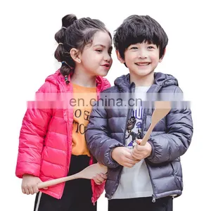 Children Outerwear Clothes Kid Autumn Winter Hooded Children Down Jackets For Girls and Boys Candy Color Warm Down Coat thumbnail-1