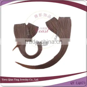 Fashion Cheap Beauty Straight Brown Synthetic Nature Hair Extensions thumbnail-1