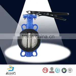 Wafer Type Valve Price Centerline Manual Dn100 Pn16 Epdm Lined Butterfly Valve thumbnail-5