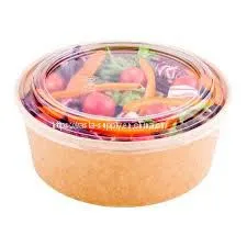 Disposable Food Container 32 oz Compostable Brown Paper Soup Container With Lid Grease Proof Soup Cups thumbnail-1