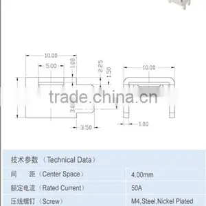 Pitch 9.00mmTerminal Accessory 50A Automatic Brass Terminal thumbnail-2