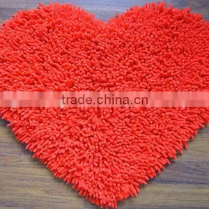 Heart Shaped Bath Mats Chenille Mats and Rugs thumbnail-1