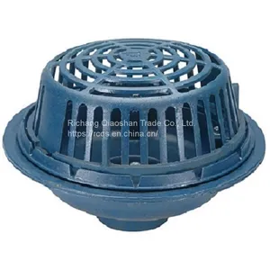 Large Sump 15 Inches Cast Iron Roof Drain With 8 Inch No-Hub Outlet for Roof Drainage thumbnail-1