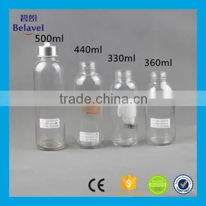 Factory Supply 17oz 500ml Glass Bottle With Cap Glass Sport Water Bottle thumbnail-6