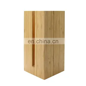 New Design Wall Mounted Toilet Paper Bamboo Storage Bathroom Corner Shelf Bamboo Storage Holder thumbnail-5