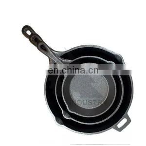 3 Section Enameled Pancake Over Sized Cheap Price Skillet With Lid thumbnail-3