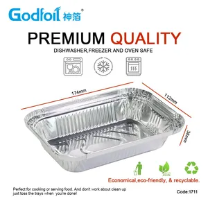 Rectanglar Aluminum Foil Container Wrinkle Wall Container thumbnail-1
